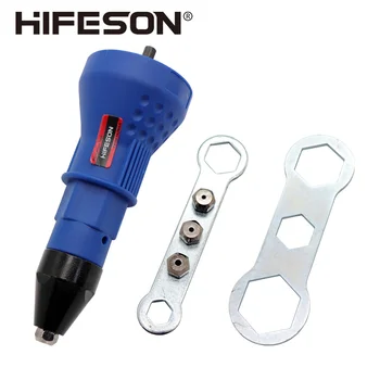

HIFESON Electric Rivet Nut Gun Riveting Tool Cordless Riveting Drill Adaptor Insert Nut Tool Riveting Drill Adapter 2.4mm-4.8mm