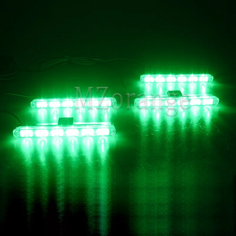 4 Green Полицейские огни 4x6 СВЕТОДИОДНЫЕ стробоскопы светодиодный Оповещатель полицейский свет Стробоскопы для автомобилей Сигнальные огни ФСО вспышка автомобильный проблесковый маячок - Цвет: 4 Green