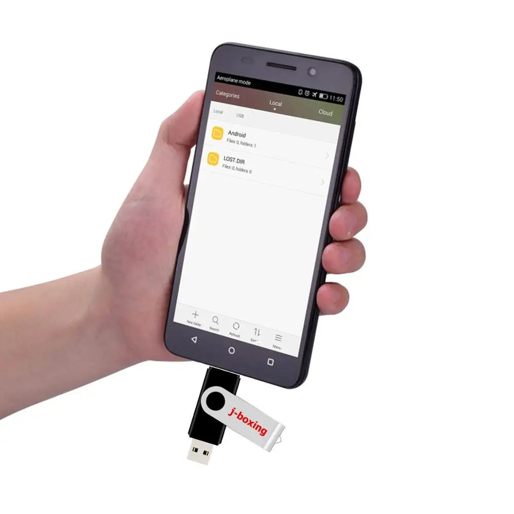 J боксерские черные OTG флешки 16 ГБ два порта флешка Micro USB флеш накопитель usb диск