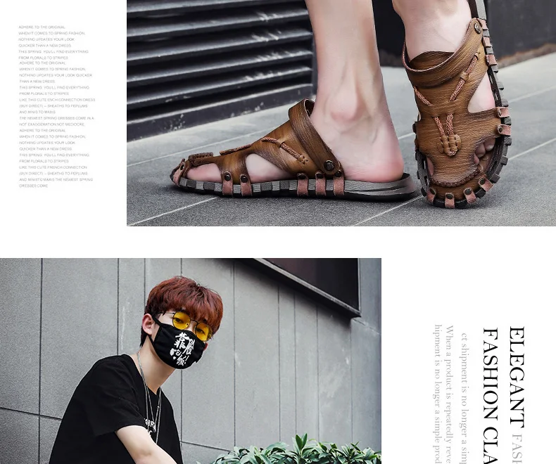 Flat Leather Summer Sandals for casual wear4