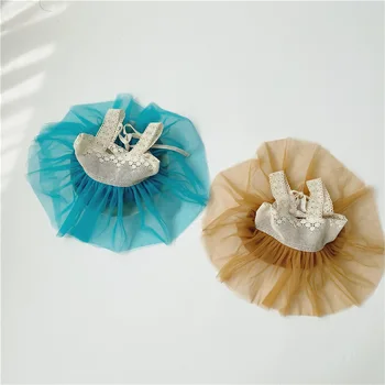 

7plus1 infant lace princess dress ball gown cute dancing dresses suspender mesh summer fashion dress for girls 3m 4 5 6 7 8 9m