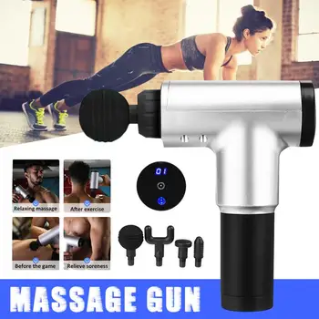 

Muscle Stimulator LCD Massage Gu Display Massage Gun Fascia Deep Percussion Massager Muscle Relaxing Therapy For Body
