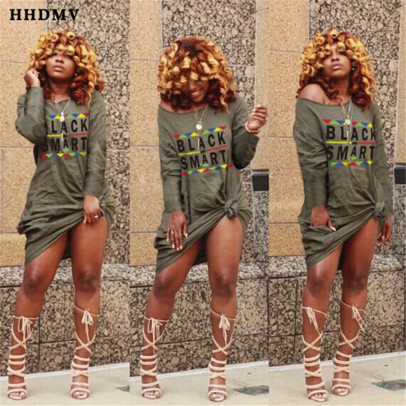 

HHDMV LSD8601 high-end custom reduction of age letters dresses long sleeve one shoulder loose 3 color knee-length dresses