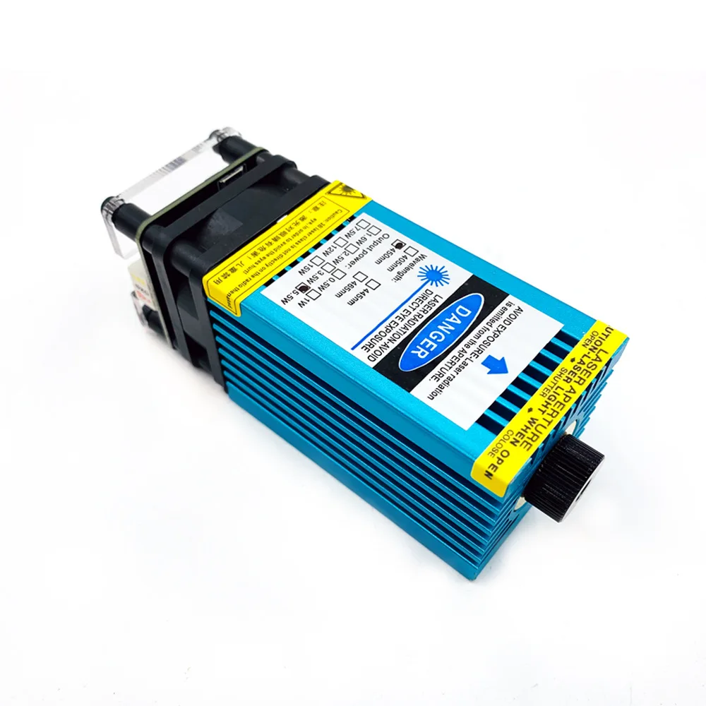  500mw 2500mw 5500mw15000mw 33mm Adjustable Blue Laser Module CNC Laser Engraving PWM/TTL Module Las