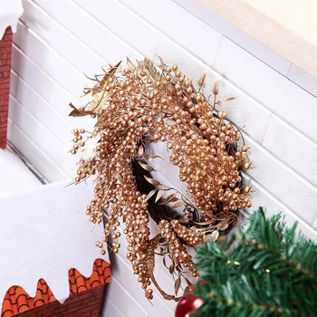 

Christmas Wreath Simulation Wreath Pine Fruit Garland For Christmas Home Door Hanging Decorations