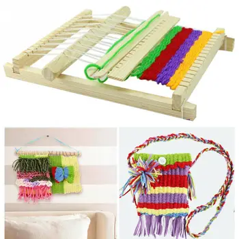 

Wooden Children DIY Weaving Loom Hand Sewing Knitting Machine Educational kids Toy cultivate the quality of the children gifts