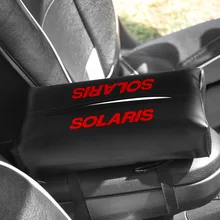 Автомобильная коробка для салфеток для hyundai Solaris из искусственной кожи, автомобильная коробка для салфеток, держатель для салфеток, солнцезащитный козырек, подвесная коробка для хранения, аксессуары для автомобильных сидений