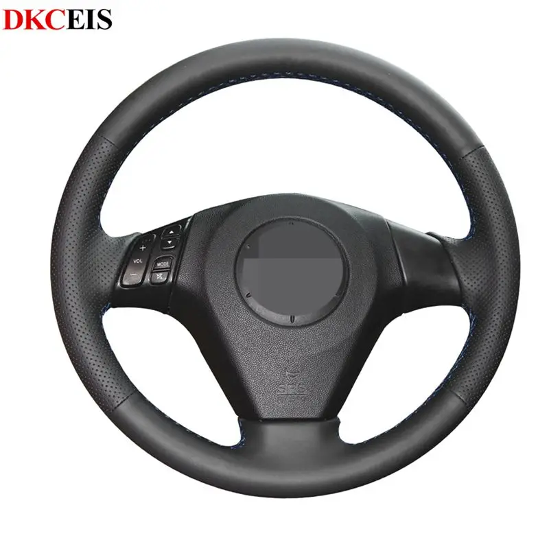 Ручное шитье Черная мягкая искусственная кожа фотосессия для Mazda 5 6 Atenza MPV 3 Axela 2004