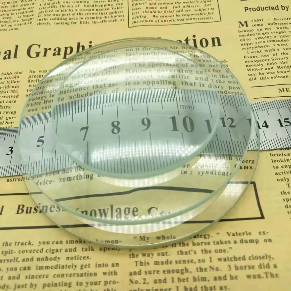 

Optical Lenes Super Clear Double Convex Glass Diameter 60mm , Focal 170mm Experiment Glass magnifier Instrument