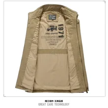 Осень и зима стиль жилет мужской свободный и плюс размер пальто мульти-карманы фотография рыбалка жилет 8568