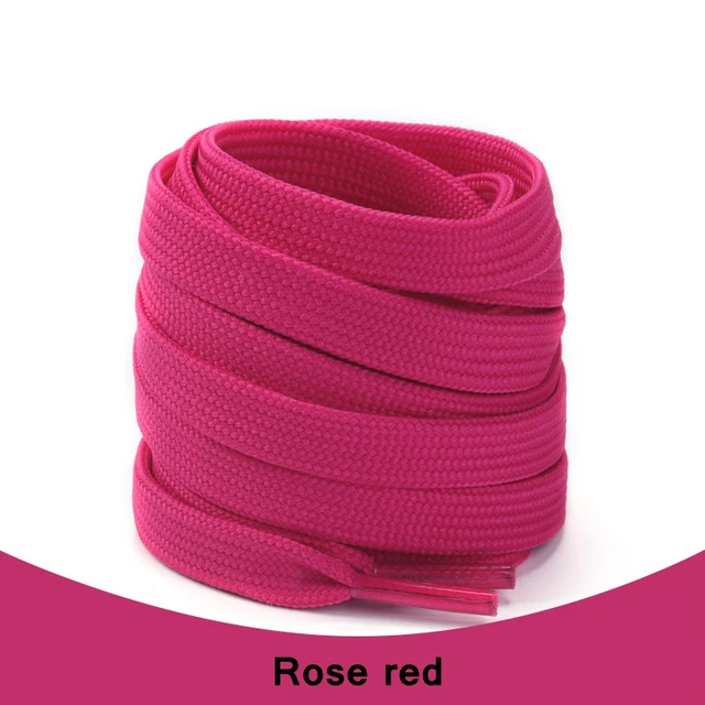 1Pair Sneakers Shoelaces Shoes Accessories Laces for Shoes Unisex Flat Shoe Laces Shoe Strings Shoelaces  Af1 Rose red