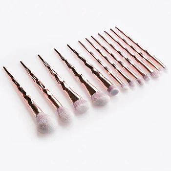 

Pink 12 pcs Unicorns Makeup- Brushes Powder Brush Big Shadow Fluffy Neon Brushes Liquid Foundation Brush Eyeshadow Brushes