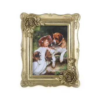 

European large photo frame square oil painting frame wedding props classical KTV