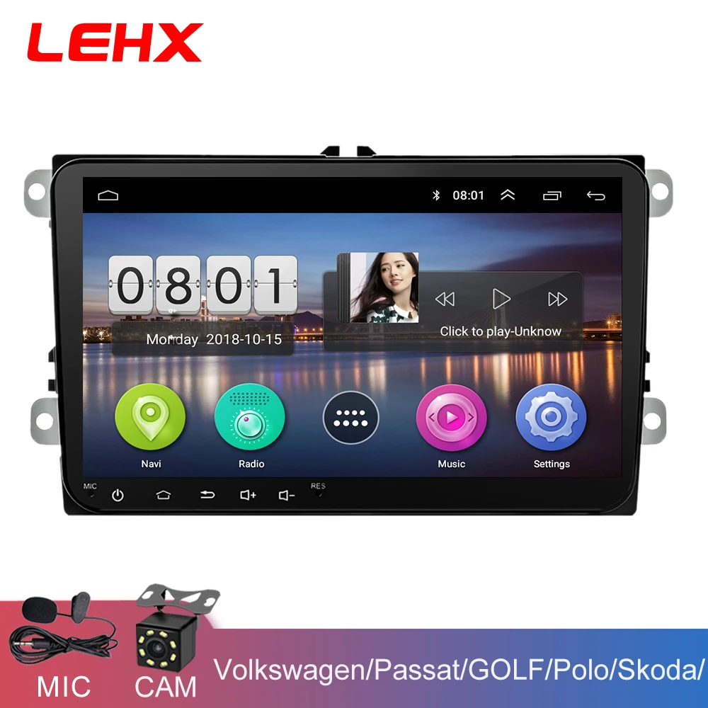 Preise Auto Android 8.1 radio GPS multimedia player für Volkswagen Skoda Octavia golf 5 6 touran passat B6 polo tiguan yeti schnelle bohrung