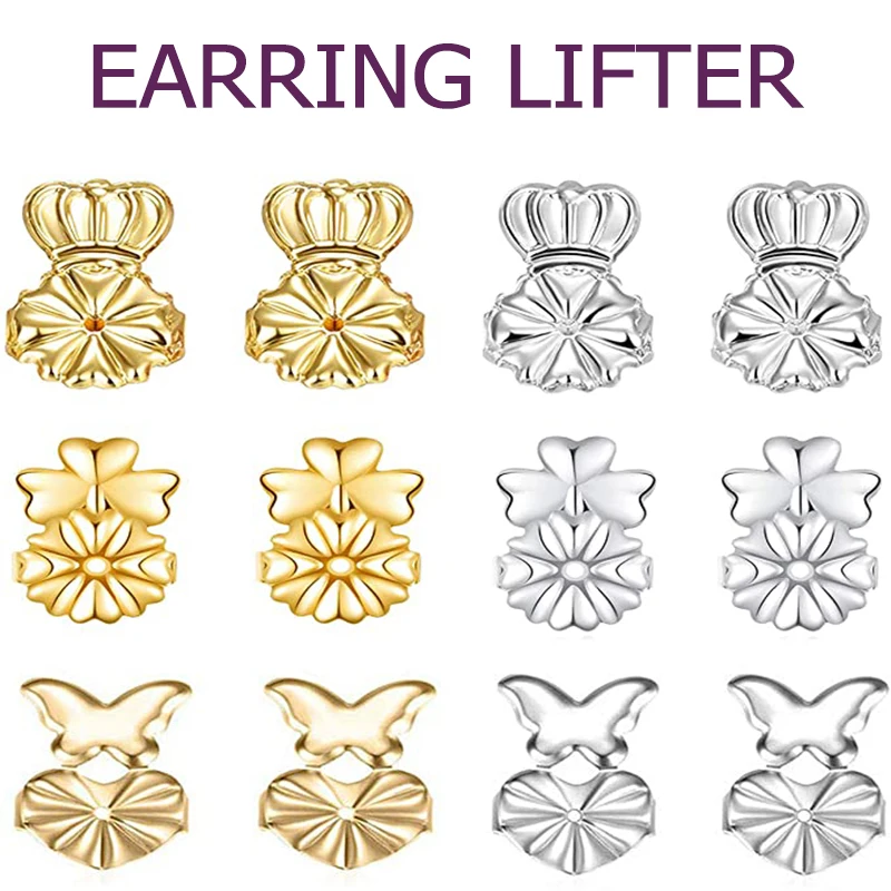 

2020 New Hypoallergenic Earring Lifter Fits All Earlobe Stud Back Nut Lift Support Post Earrings For Women Earring Accessories