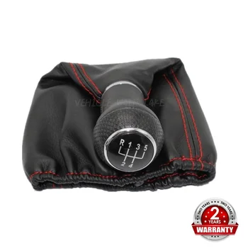 

For Seat Arosa 1997 1998 1999 2000 2001 2002 2003 Car-Styling 5 Speed Car Gear Stick Shift Lever Knob Leather Boot And Red Line