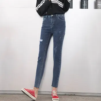 

Jeans for Women Mom Jeans High Waist Jeans Woman High Elastic Plus Size Stretch Jeans Female Washed Denim Skinny Pencil Pants