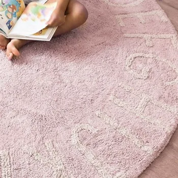 

Early Educational 26 Alphabet Playroom Learning Playtime Shower Gift Soft Kids Rug Round Infant For Bedroom Toddlers Nursery