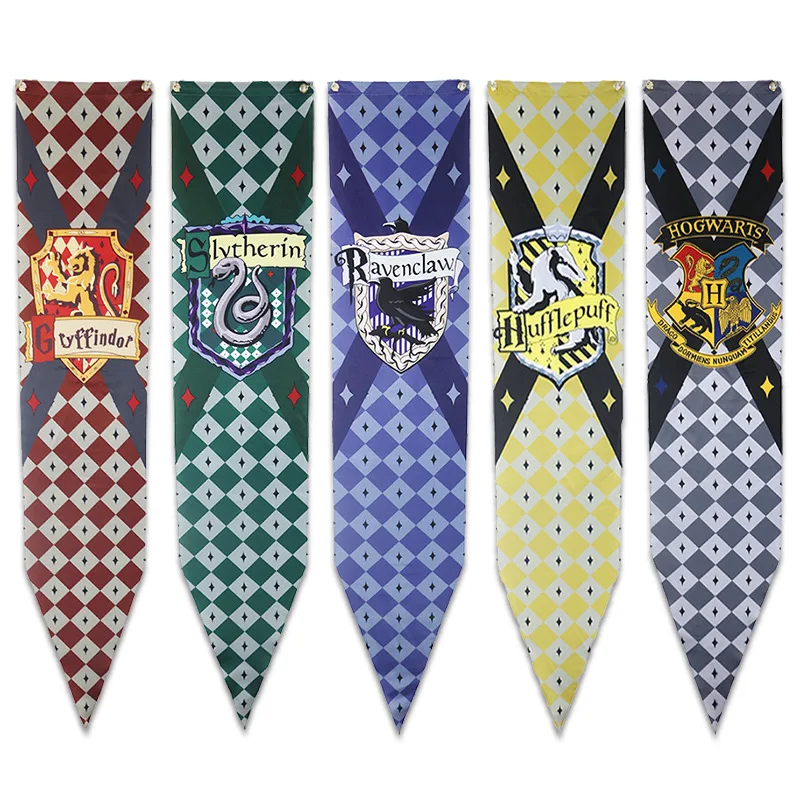 

30x147cm Magic Retro Four College Flag House Banner Flag Wall Hanging Poster Party School Home Garden Outdoor Party Cartoon