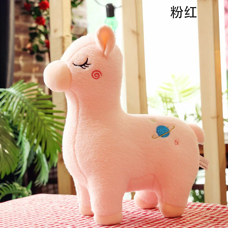 Pink Yomdid альпака, розового и белого цвета игрушки Kawaii мягкие игрушки 25/30/45 см Мультфильм Альпака плюшевые куклы игрушки для рождественские год Для детей подарок - Цвет: Pink