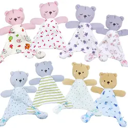 0-12 месяцев мягкая коляска животное медведь мультфильм для Куклы новорожденных игрушки Дети успокаивающее милое полотенце