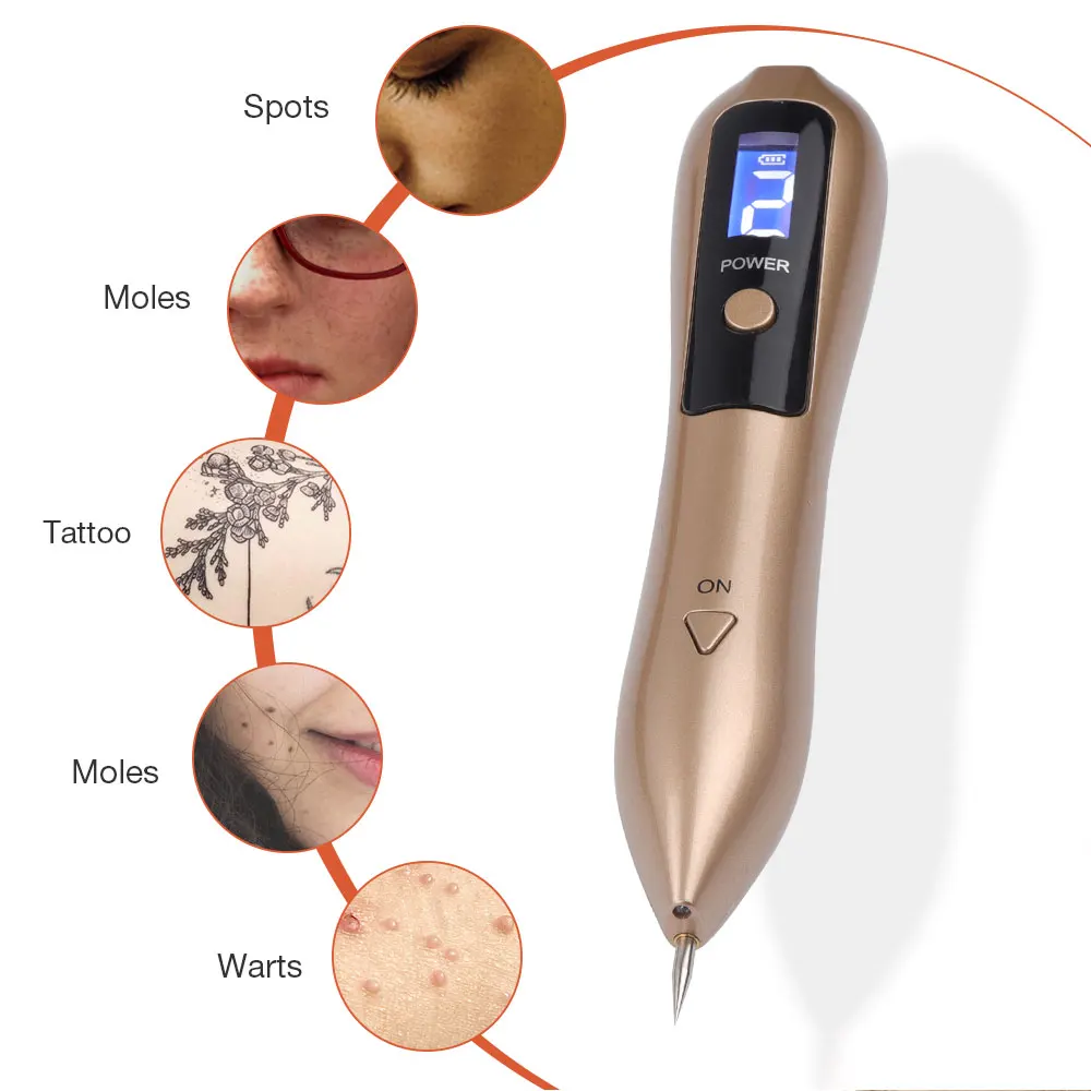 Точечный ластик для ухода за кожей, точечная ручка для удаления молей, темное средство для удаления пятен, инструмент для удаления татуировки, лазерная плазменная ручка для ухода за кожей