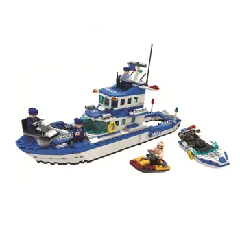

Winner 7004 521pcs City Police Water Marine Patrol Boat Building Blocks Funny Educational DIY Brick Toys for children