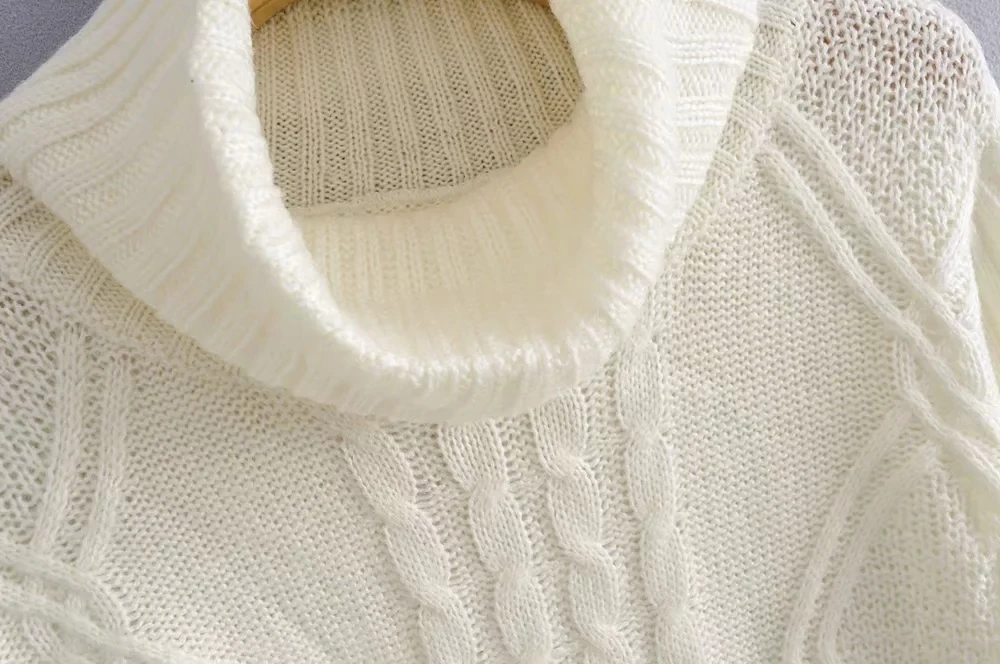 Осень-зима, вязаный Однотонный свитер, платье для женщин, пуловер с высоким воротником, длинный рукав, средней длины, Модные женские шикарные теплые пуловеры