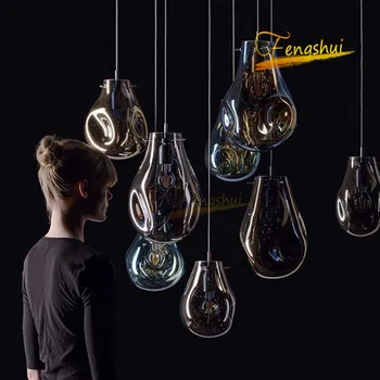 

Nordic Glass LED Pendant Lamp Modern Creative Personality Colorful Glass Pendant Lights Dining Room Living Bedroom Hanging Lamps