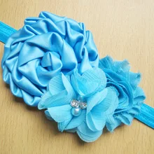 C4 Европа и Америка стиль детский головной убор с потрепанным цветком пришить бисер цветок Детская резинка для волос алиэкспресс Лидер продаж