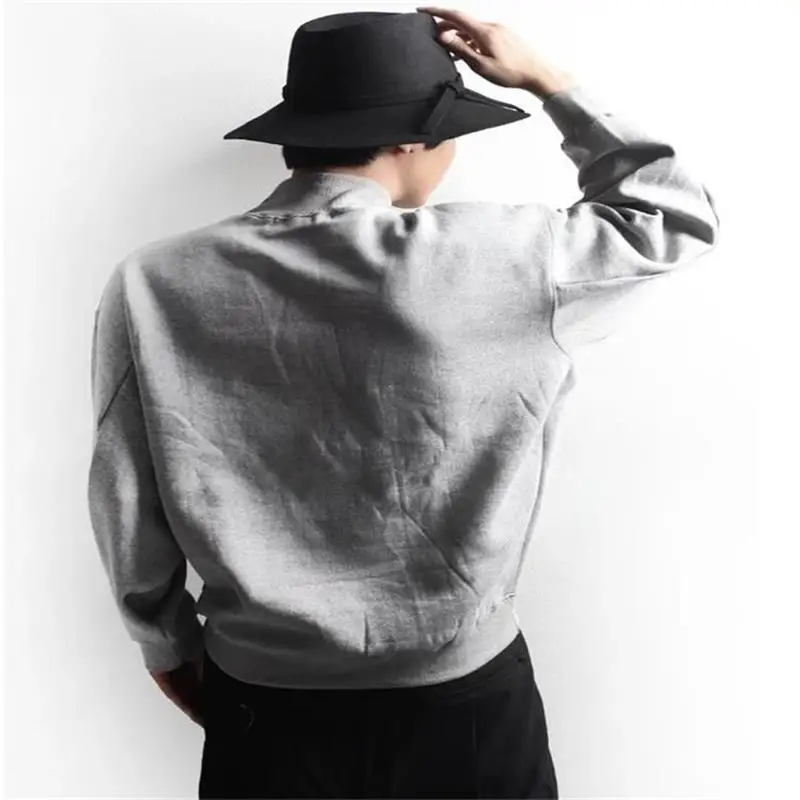 Men's Long Sleeve Hoodie Spring And Autumn New Korean Half High Collar Fashion Casual Versatile Loose Large Size Hoodie