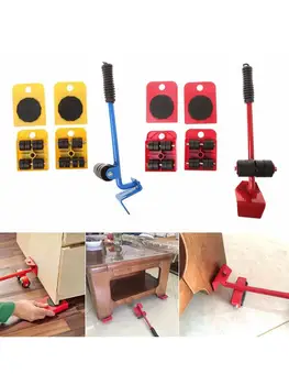 

5 In 1 Mover Transport Set Mobile Heavy Object Handling Tool Household Mobile Device Labor Saving Pry Hand Tool Set