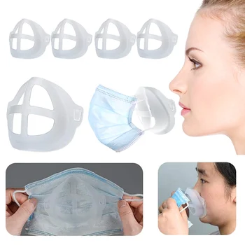 

20/30/50/100 Pcs Party Mask Holders Breathable Reusable Adult 3D Mask Bracket Lower Half Face Festive Event Masks Accessories