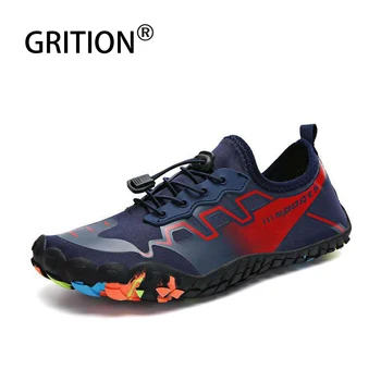 

GRITION Men's Sandals Comfortable Breathable Wading Creek Shoes Non Slip Summer Beach Outdoor Shoe High Quality Stylish Designer