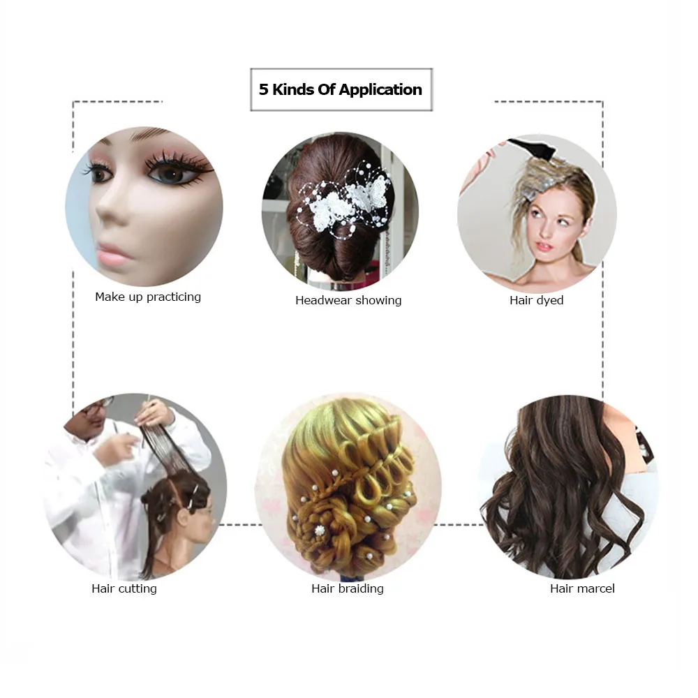 2" настоящие человеческие волосы манекен головы Парикмахерская учебная голова косметологическая кукла голова с настольным зажимом стенд практический инструмент