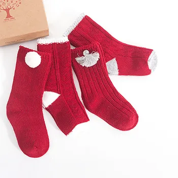 

baby socks baby girl clothes newborn new born Infant Bow 2020 Active Style 0-18Months Old Warm New Year 4 Piece Set Z4