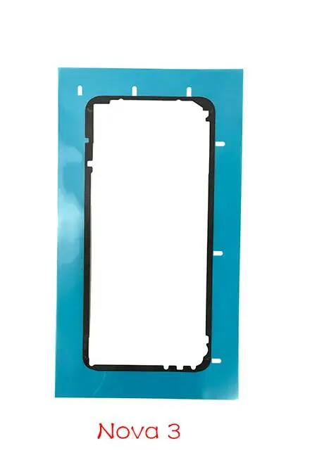 Nova 3 2 шт./лот сзади Батарея крышка Дверь стикер Клейкая лента для Huawei Honor 9 10, 8X9X20 20i Nova 3 4 P30 Pro P10 P20 Lite - Цвет: Nova 3