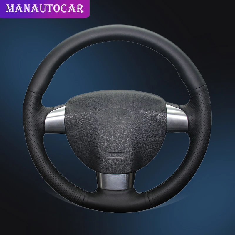 

Car Braid On The Steering Wheel Cover for Ford Focus 2 2005-2011 (3-Spoke) Interior Car-styling Auto Steering Covers Leather