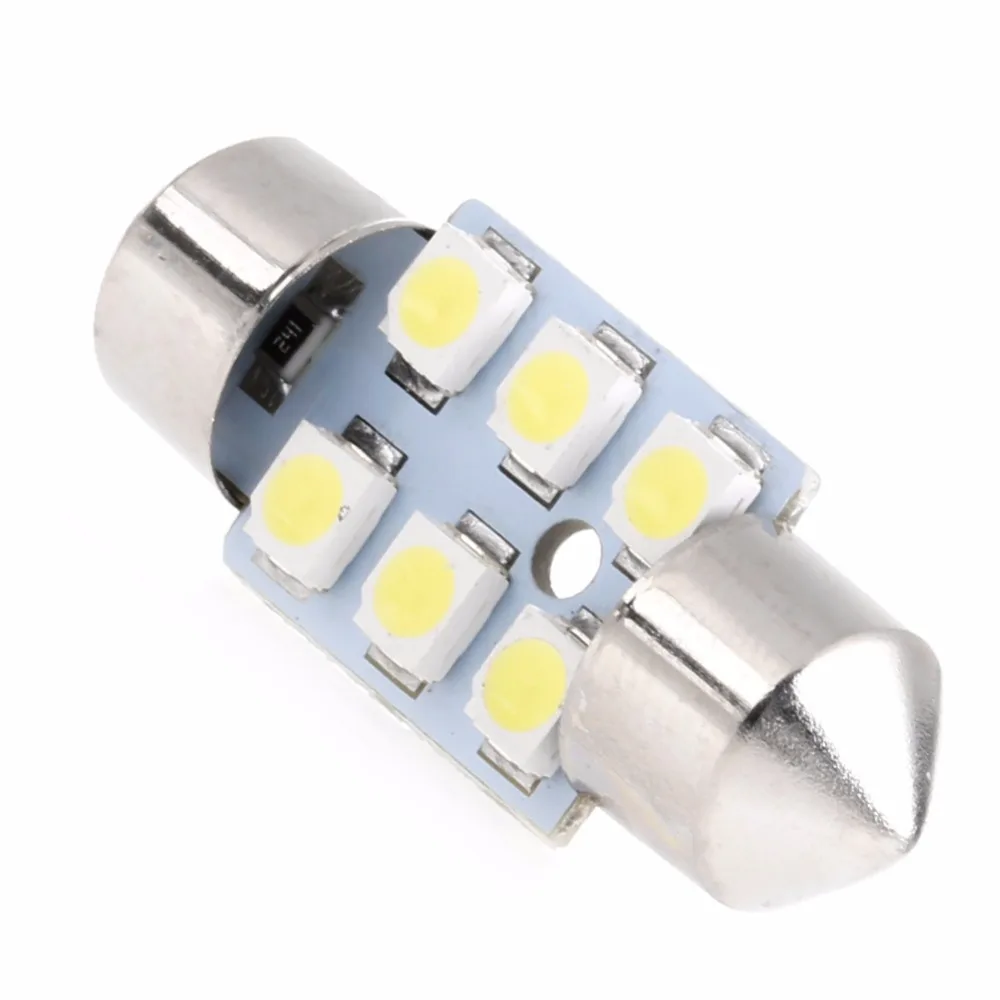 1 шт. 31 мм 1210 6SMD автомобильный купол светодиодный двойной наконечник