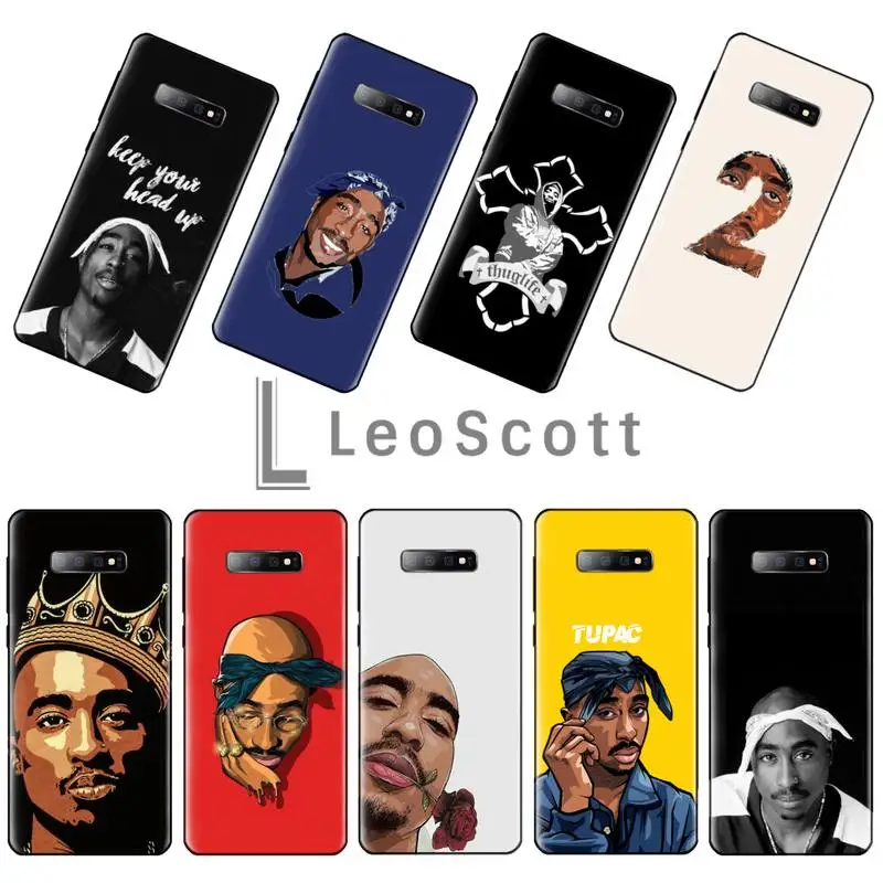Роскошный чехол Rapper 2pac Tupac Amaru Shakur для телефона Samsung S6 S7 edge S8 S9 S10 e plus A10 A50 A70 note8 J7 2017 |