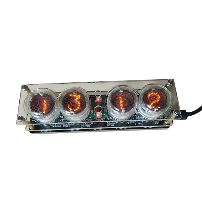 GHXAMP 4 битная светящаяся трубка Nixie часы фотолампа улучшенная версия светодиодный