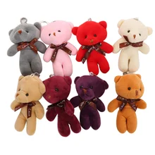 Porte clés en peluche ours, lapin et chat Kawaii, 12cm, porte clés, poupée douce en peluche, pour sac, tasse, cadeau décoratif, 1 pièce