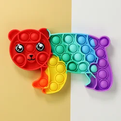 Mini outil sensoriel pour enfants, Anti Stress, Panda arc en ciel, Anti Stress, intéressant, jeu Push It, cadeau, jouets éducatifs 