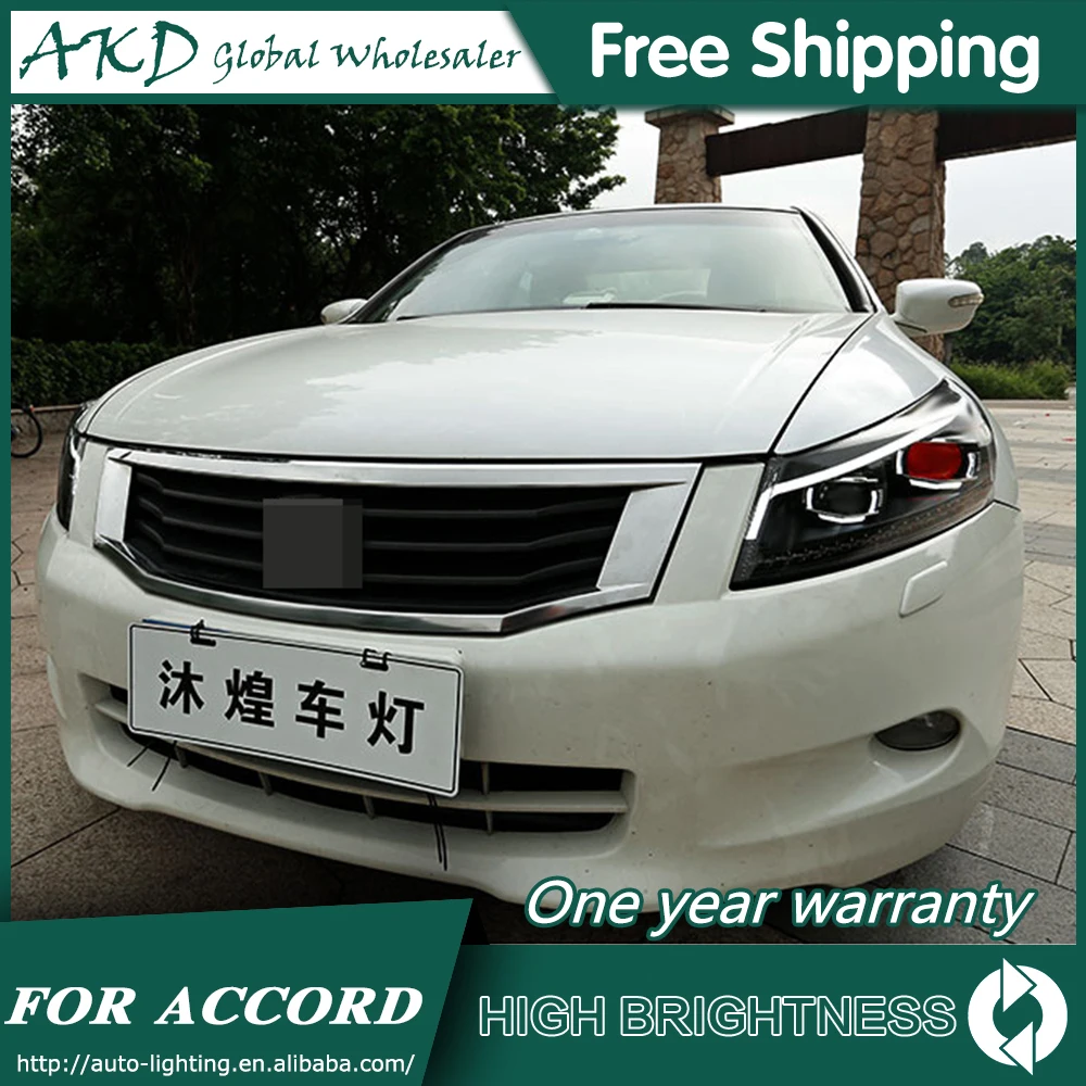 Головной светильник s для автомобиля honda Accord G8 2008-2012 DRL Дневной ходовой светильник светодиодный Биксеноновая лампа противотуманный светильник s тюнинг автомобильные аксессуары