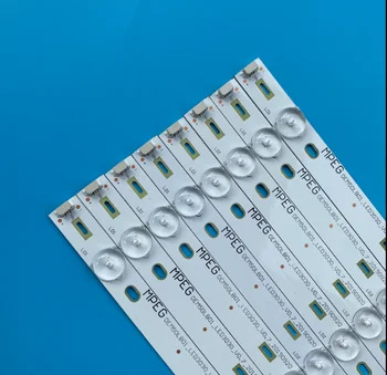 

8PCS LED Backlight strip lamp For TCL L50F3800A led strip 4C-LB500T-YH2 TOT-50D2700-8X5-3030C-5S1P