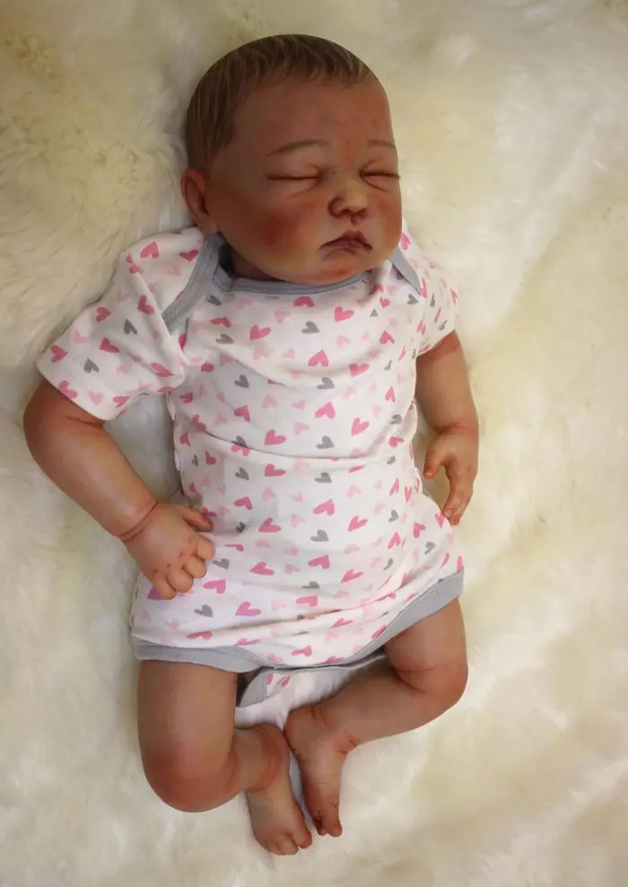 55 см супер настоящая силиконовая кукла-Реборн, набивное тело для новорожденных, потрясающая картина, bebe reborn, игрушки, подарок