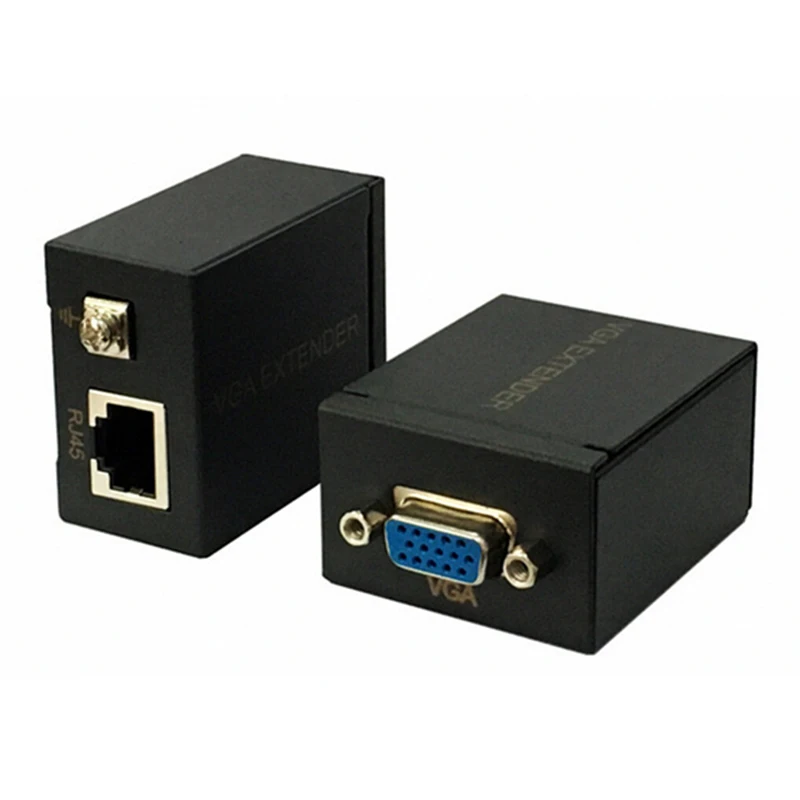 

60m VGA Extender 1x1 Splitter RJ45/cat5e/6 ethernet cable Ethernet Adapter Amplifier support monitor projector HDTV PC VE60