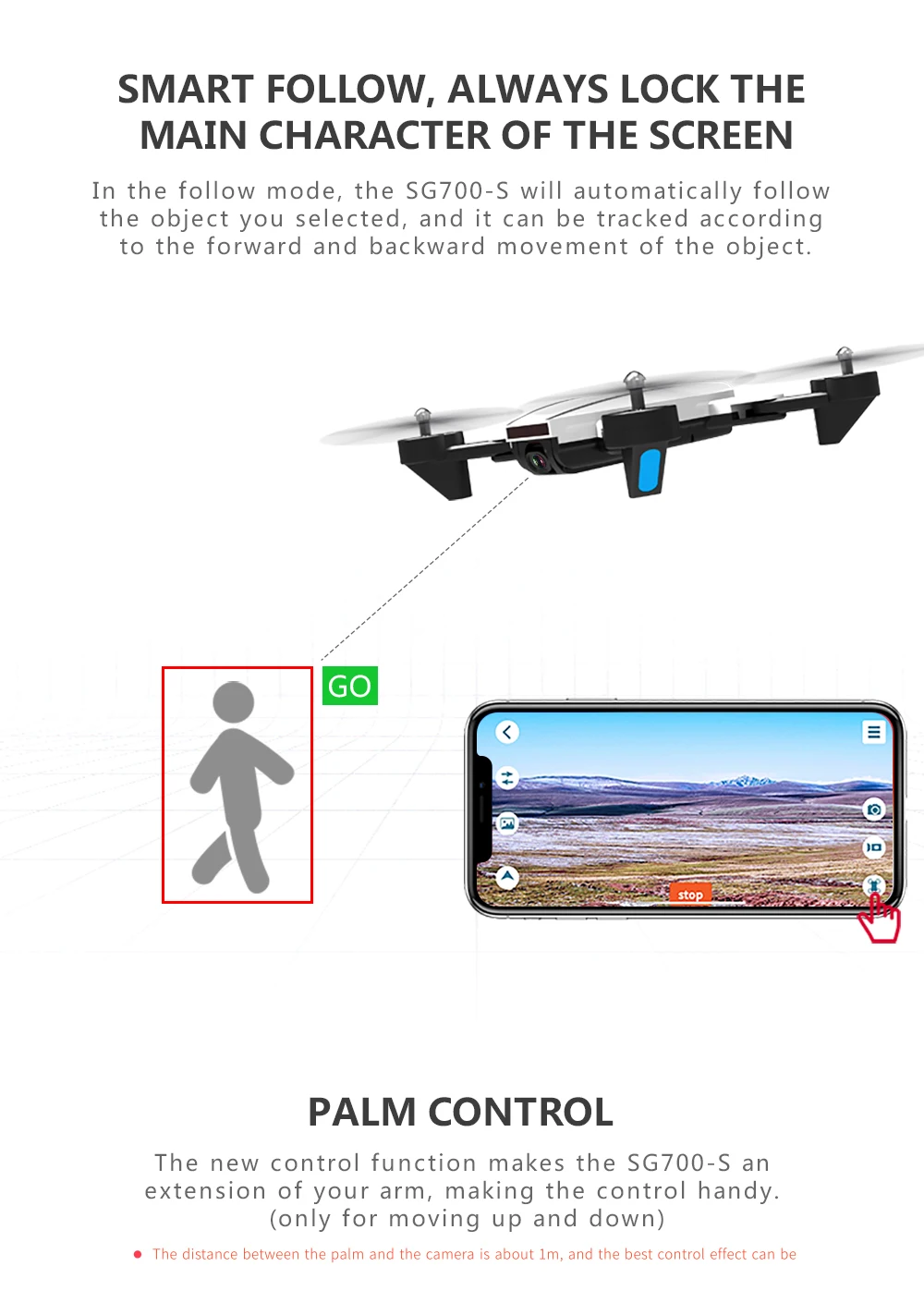 SG700-S 4K 1080P камера Квадрокоптер WiFi fpv Двойная камера Широкоугольный контроль ладони оптический поток жеста Фото Видео селфи RC Квадрокоптер
