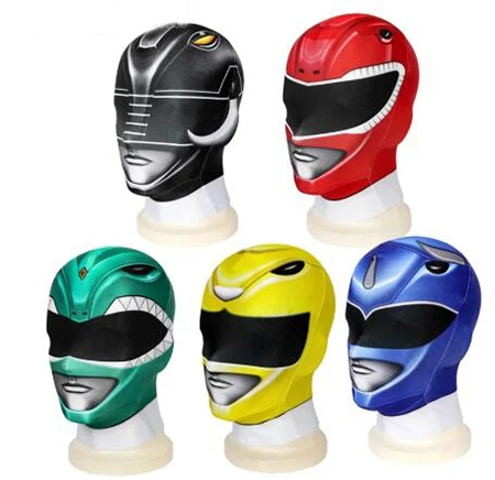 Tyranno Ranger Helmets Halloween Costumes Superhero Cosplay Accessories Stretchy Hat Black Red Green Yellow Dragon Rangers Masks |