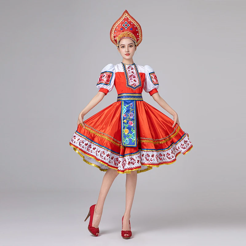 Rode Russische Jurk Kostuum Voor Vrouwen Keizerlijke Russische Hof Jurk  Nieuwe Jaar Dans Kleding Festival Party Traditionele Kleding| | - AliExpress